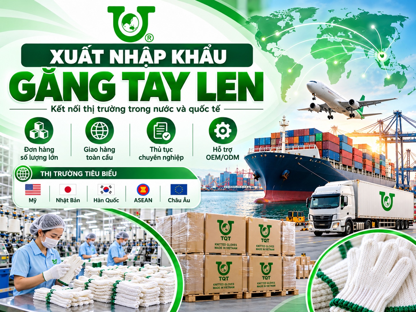 Sản xuất găng tay len
