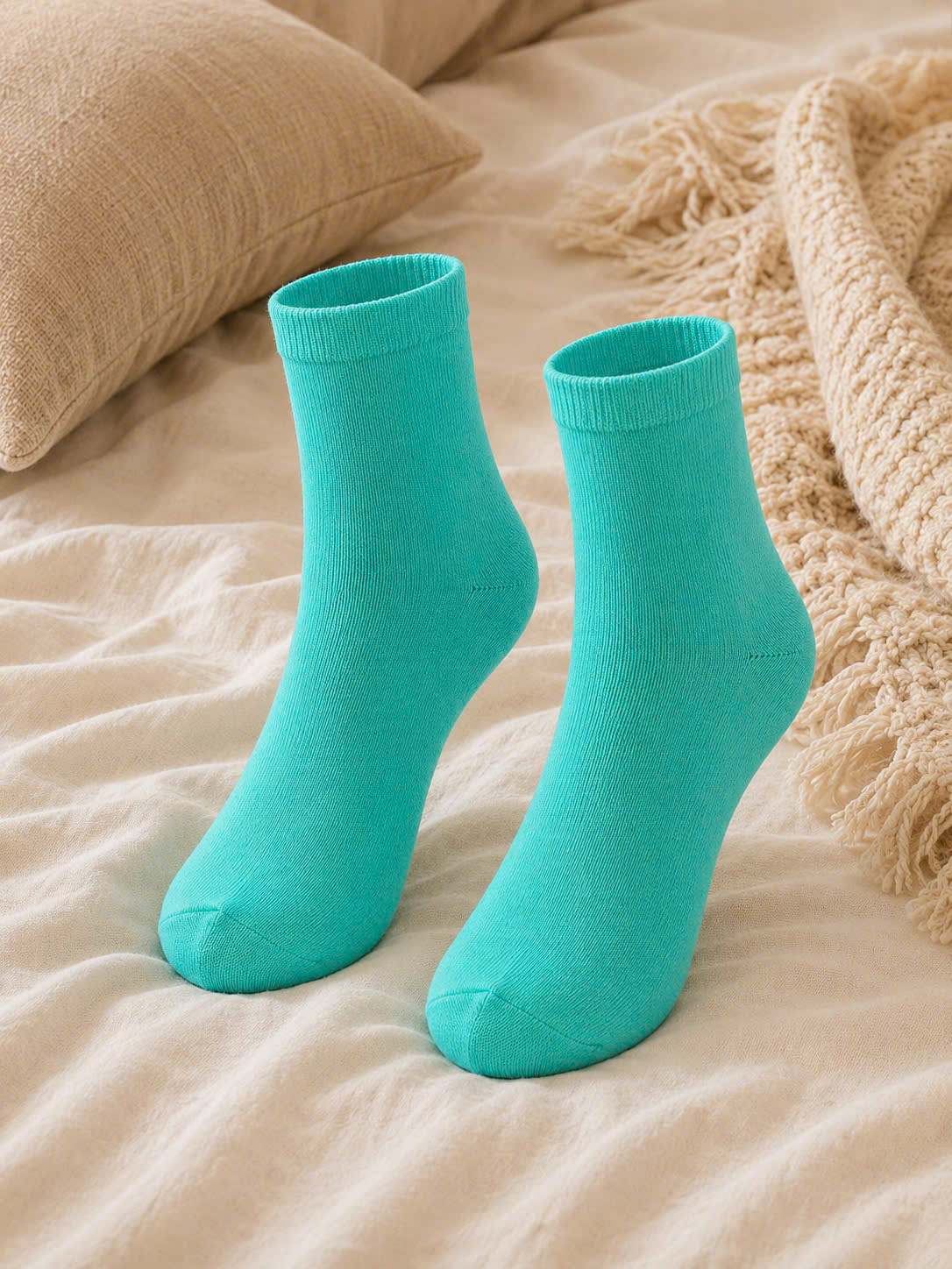 Solid Color Ankle Socks 6 Solid Color Ankle Socks