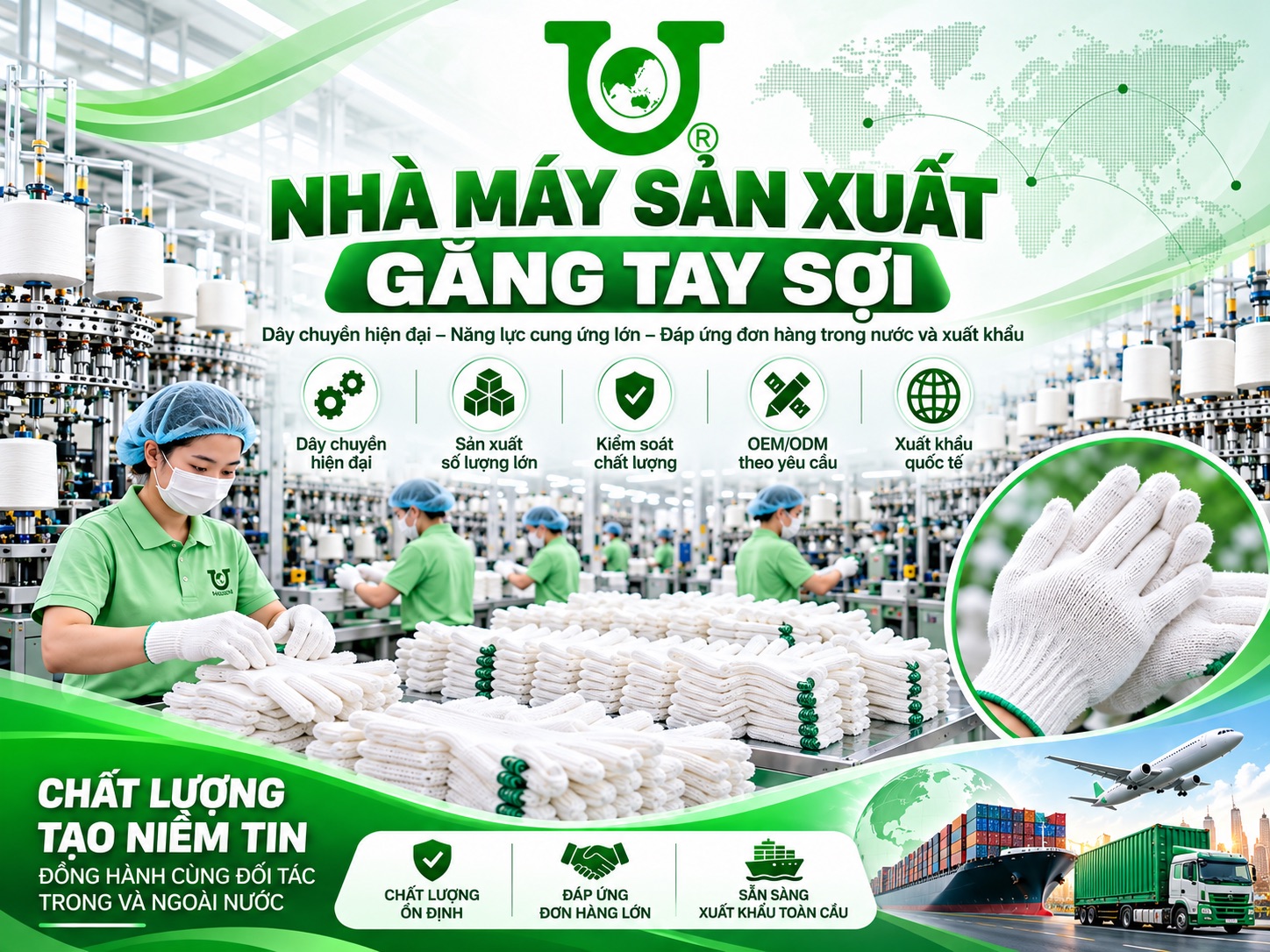 Nhà máy sản xuất găng tay sợi